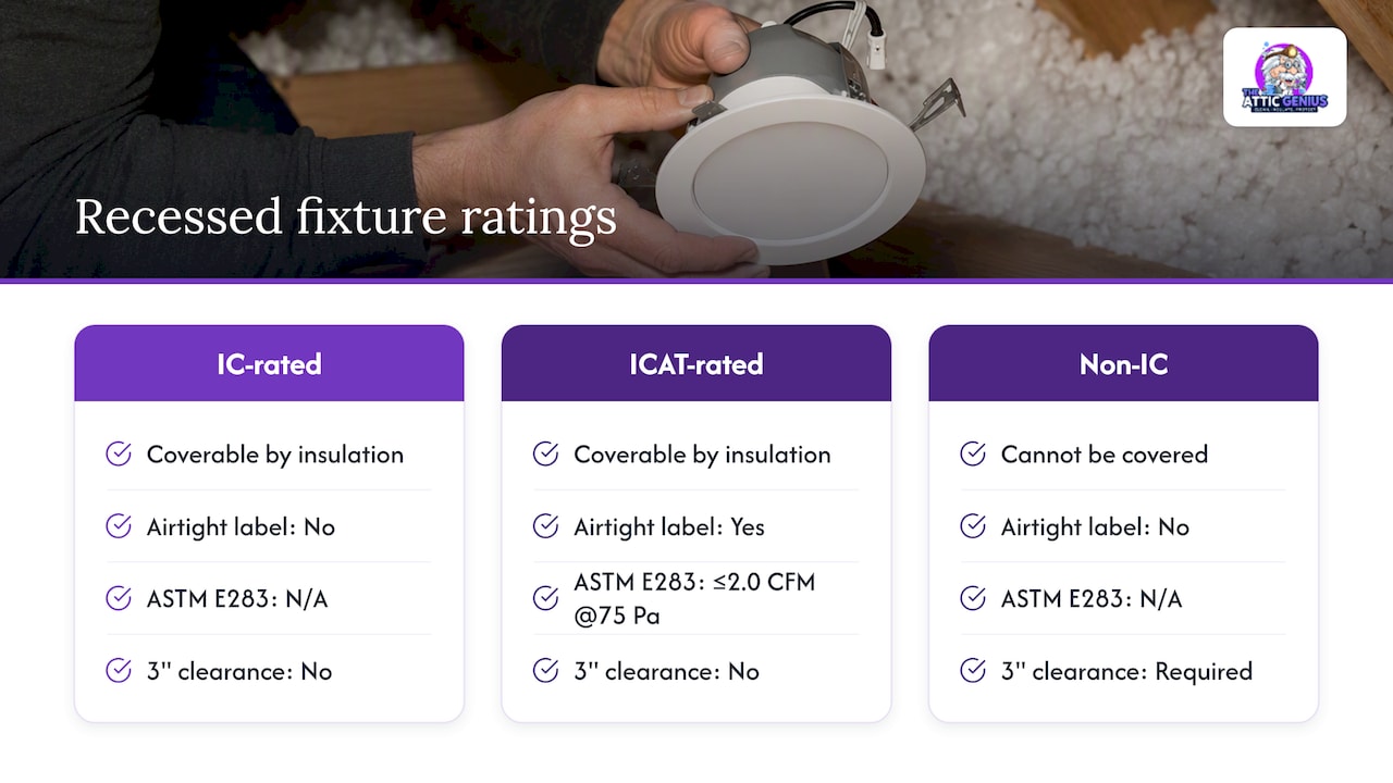 IC and ICAT fixture insulation safety comparison