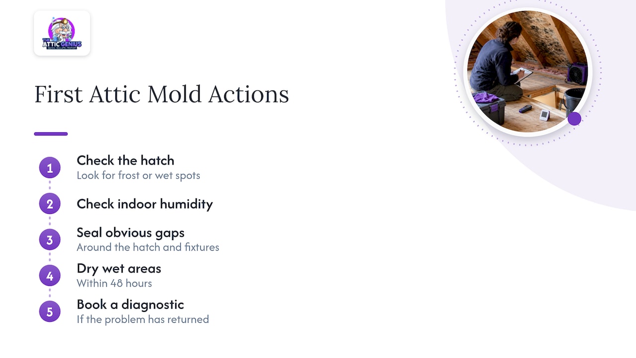 What I'd Do First If I Found Attic Mold Tonight — overview diagram