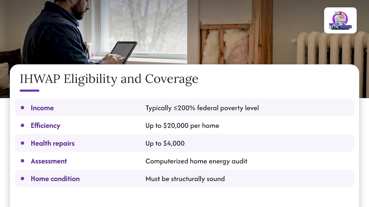 IHWAP income limits and assistance amounts